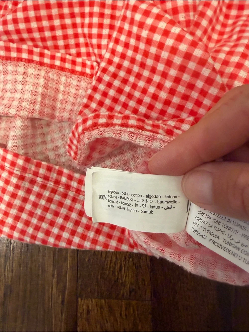 Zara kids Red Gingham Sundress with Crochet Bodice
